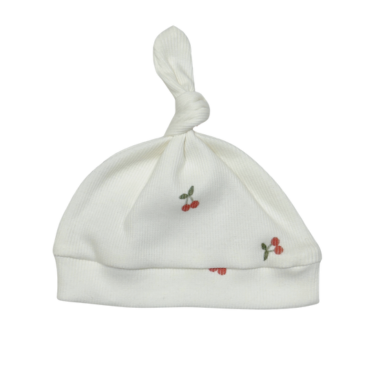 Baby Newborn Mutsje Kersjes Creme