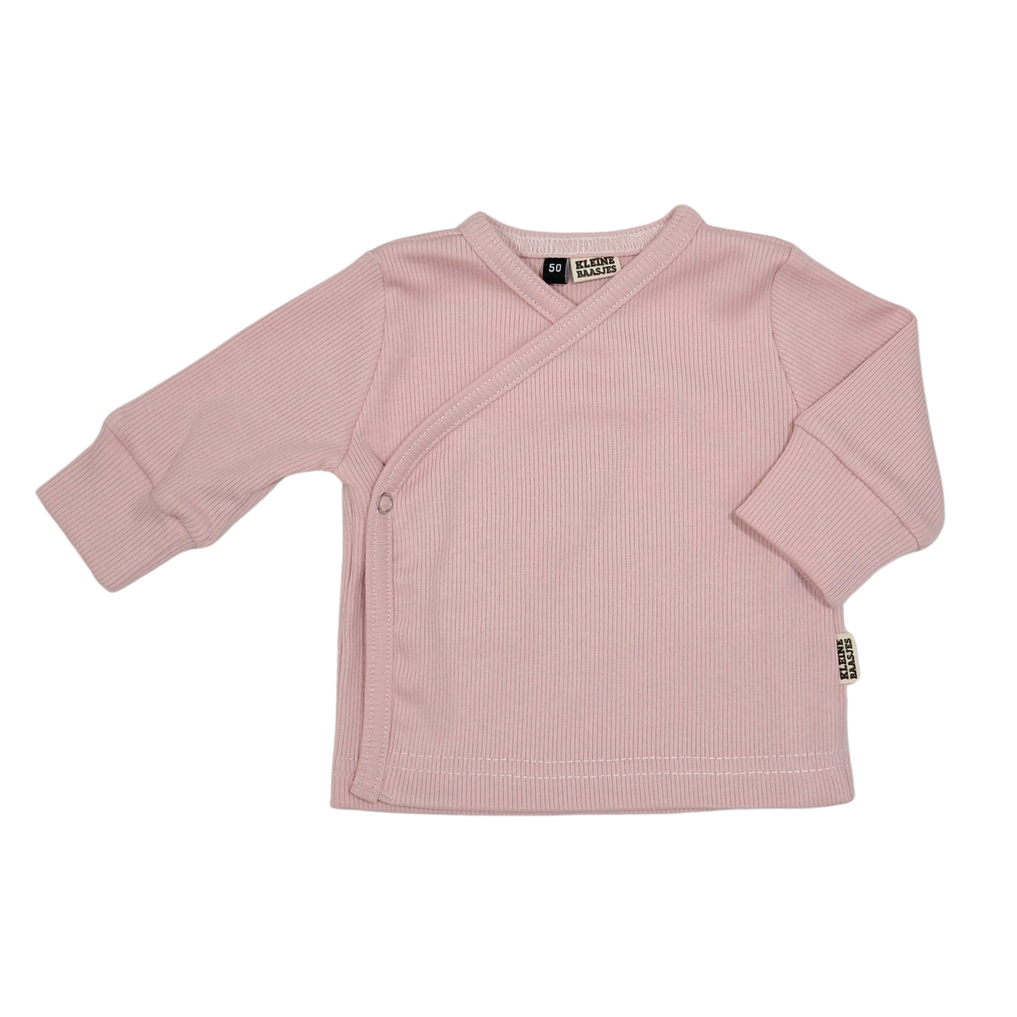 Baby Overslag Vestje Rib Oud Roze