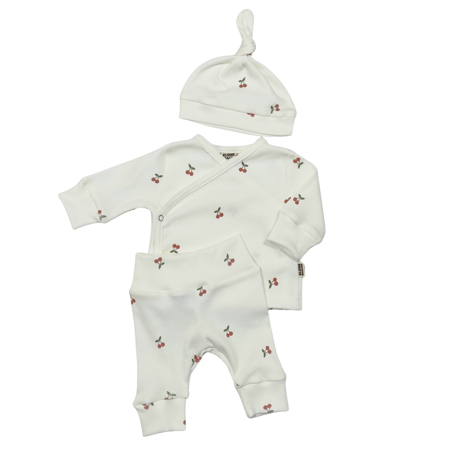 Baby Newborn Mutsje Kersjes Creme