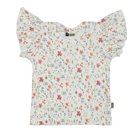 Ruffle Top Rib Veld Bloemen