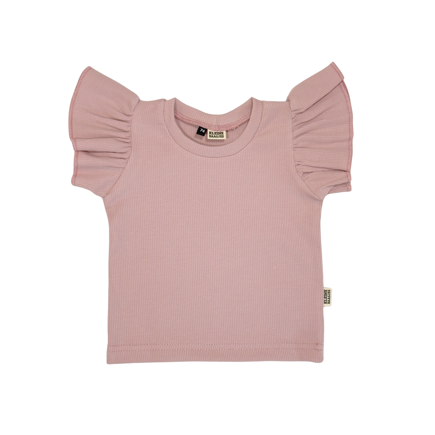 Baby en Meisjes Ruffle Shirt Rib Oud Roze
