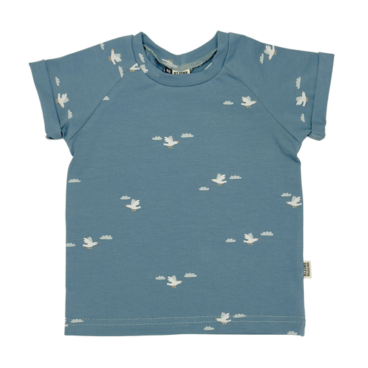 Baby en Kids Shirt Vogels Blauw