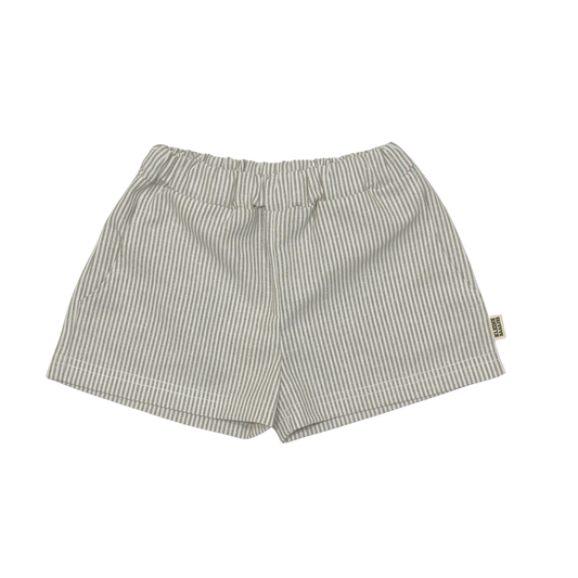 Baby en Kids Linnen Short Streep Taupe