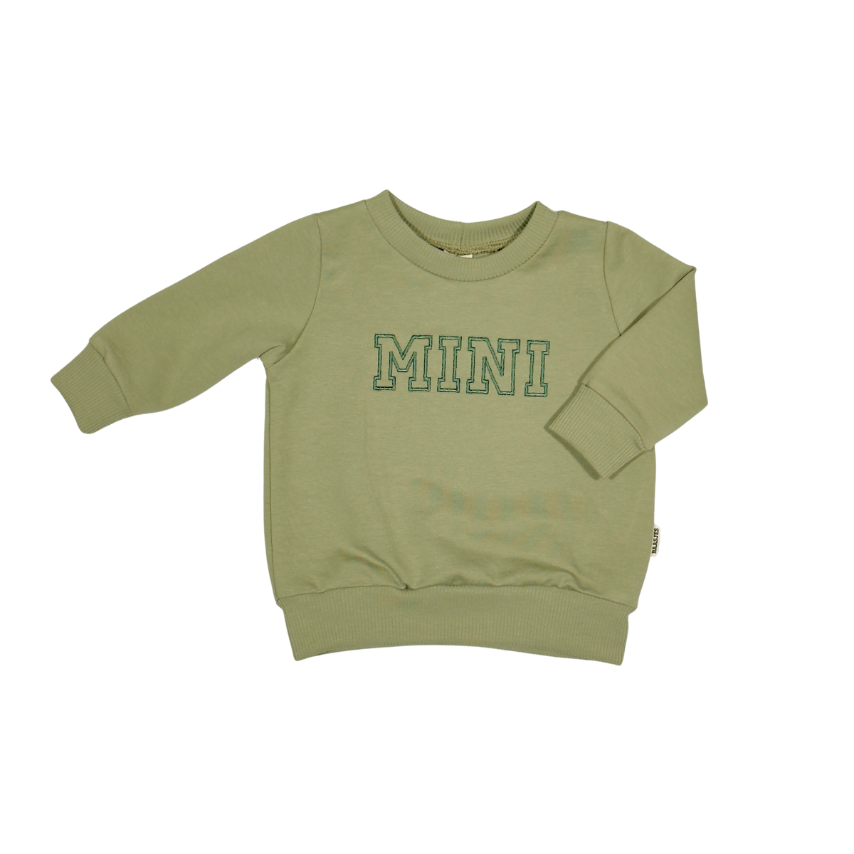Geborduurde Baby en Kids Sweater college stijl MINI Groen