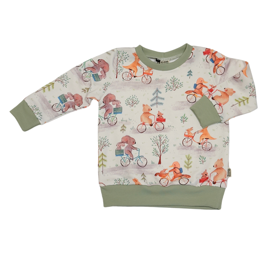 Baby en Kids Sweater Fietsende Dieren