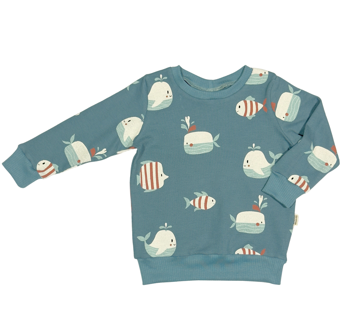 Baby en Kids Sweater Vissen Blauw - Kleine Baasjes