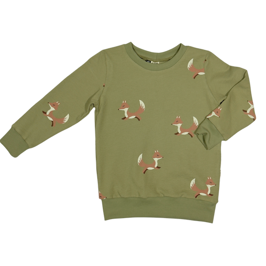 Baby en Kids Sweater Vos Groen - Kleine Baasjes