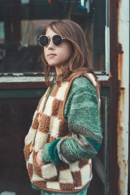 Wollen bodywarmer Kids – Brick