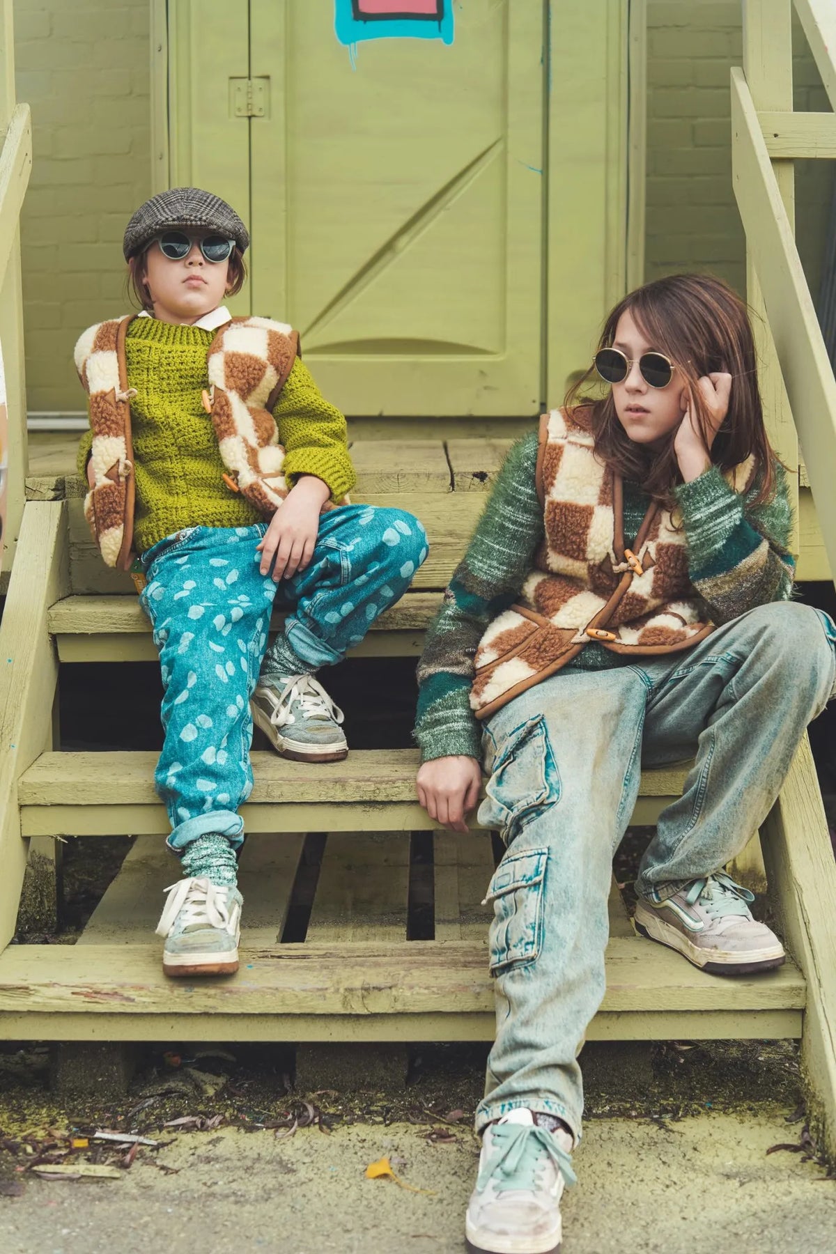 Wollen bodywarmer Kids – Brick