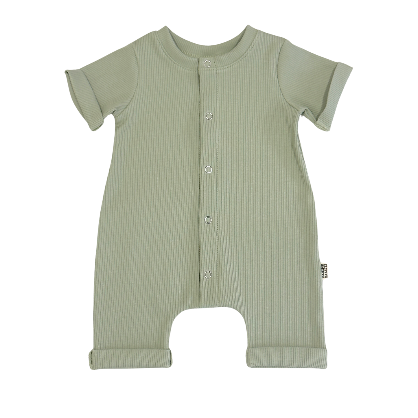 Zomer Jumpsuit Rib Dusty Groen