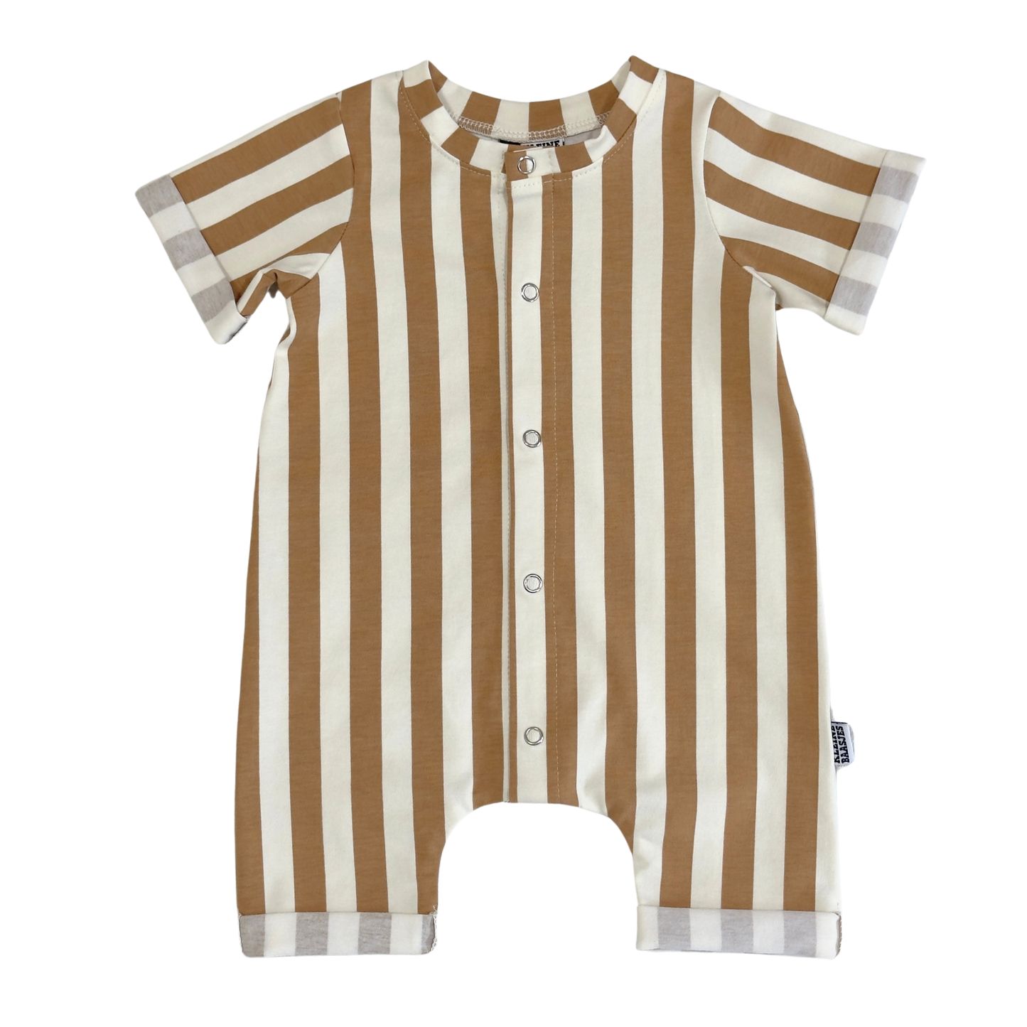 Baby Zomer Jumpsuit Verticale streep Toffee Bruin