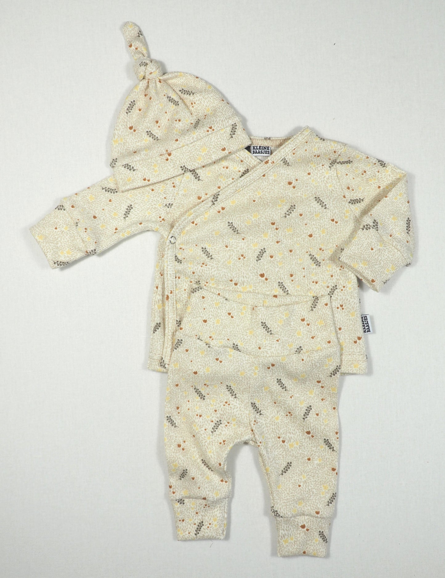 Baby Overslag Vestje Rib Bloesem Beige